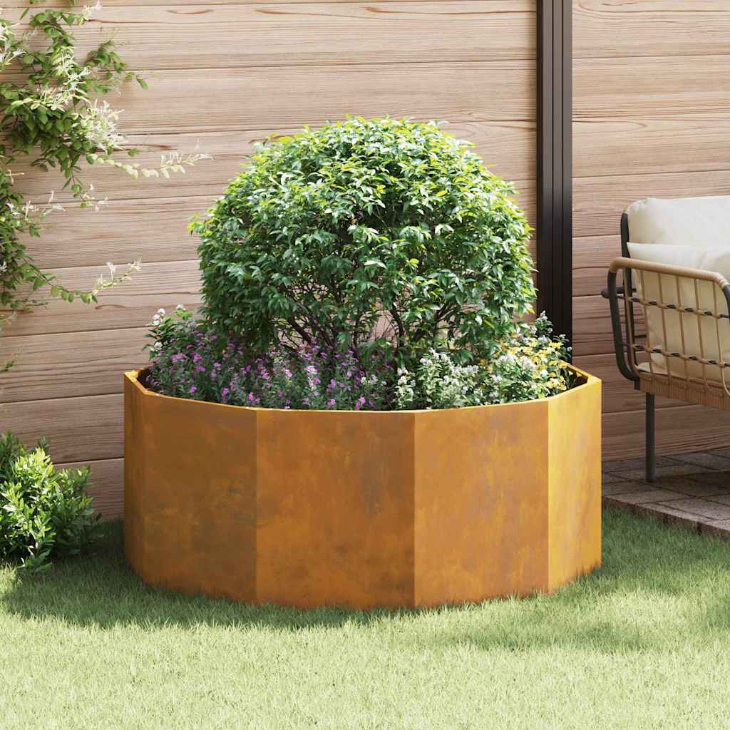 Plantekasse Rusten 120 x 120 x 50 cm Cortenstål