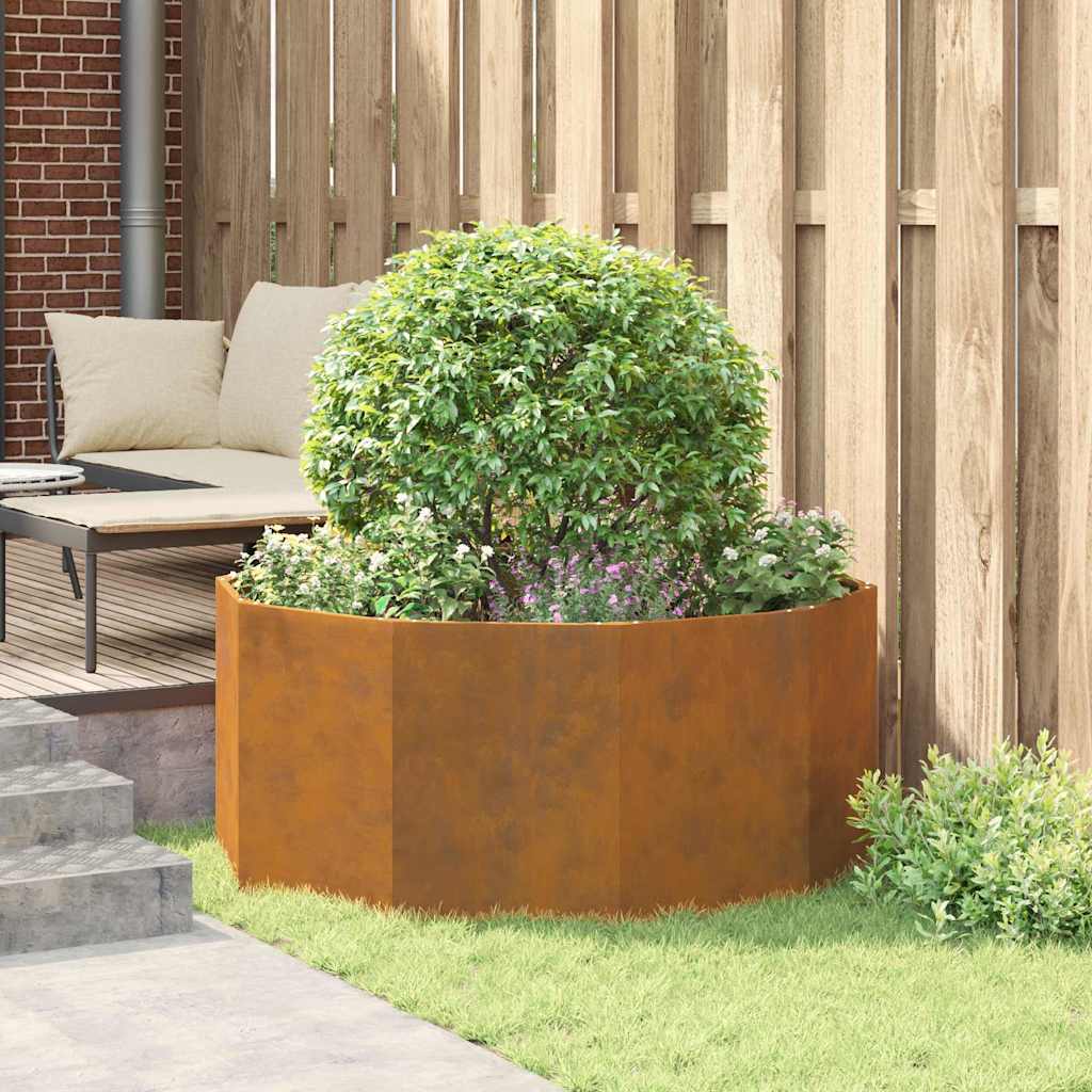 Plantekasse Rusten 120 x 120 x 50 cm Cortenstål