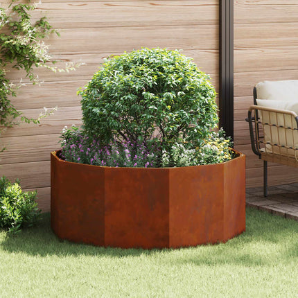 Plantekasse Rusten 120 x 120 x 50 cm Cortenstål