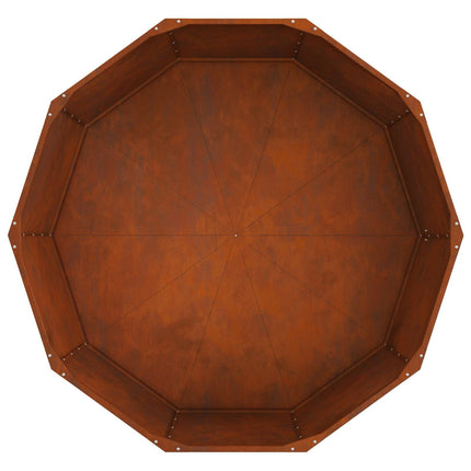 Plantekasse Rusten 120 x 120 x 50 cm Cortenstål