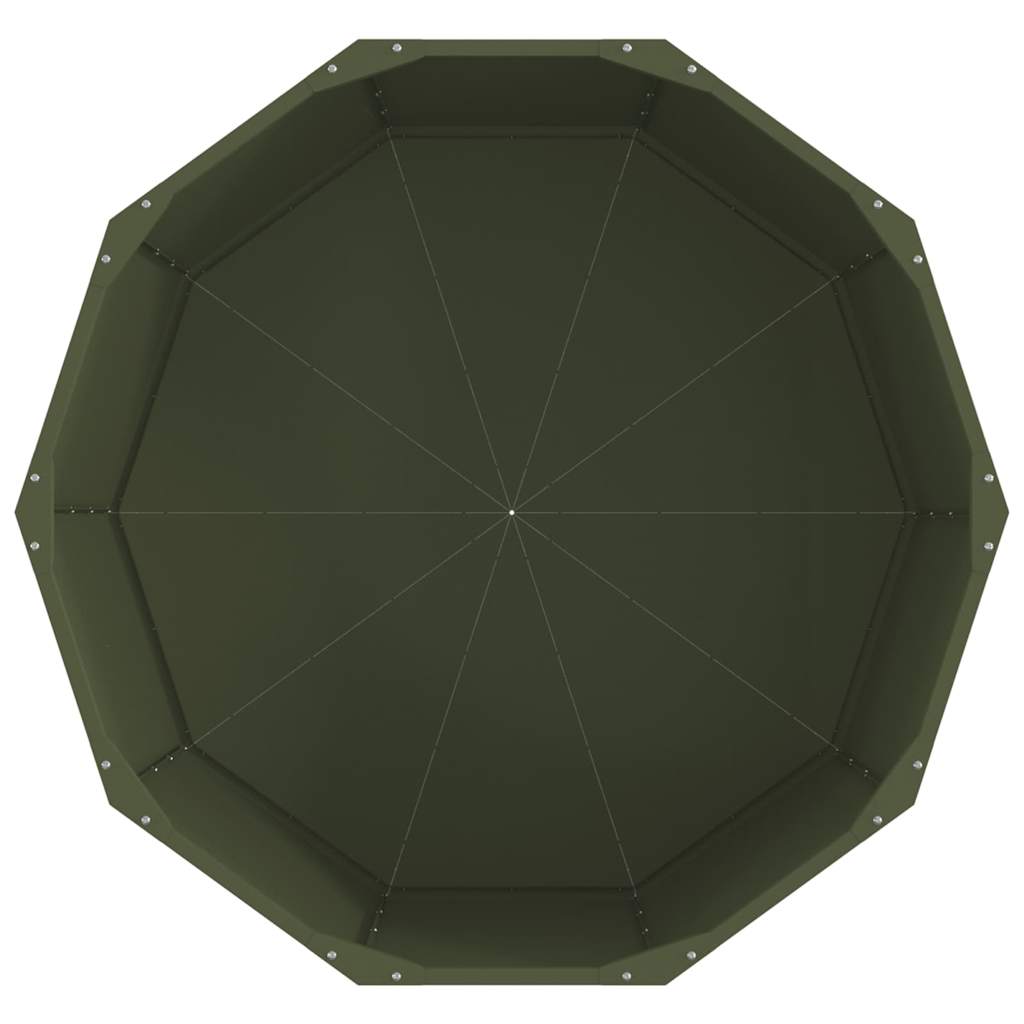 Plantekasse Oliven grøn 90 x 90 x 50 cm Stål