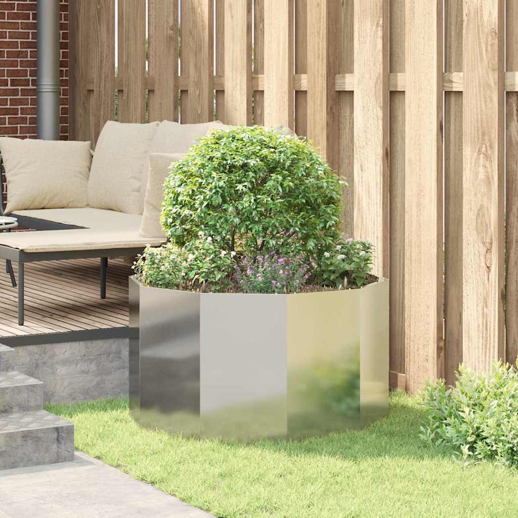 Plantekasse Sølv 90 x 90 x 50 cm Rustfrit stål