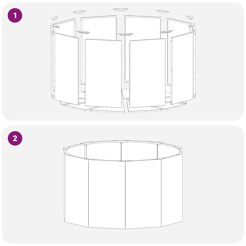 Plantekasse Sølv 90 x 90 x 50 cm Galvaniseret stål