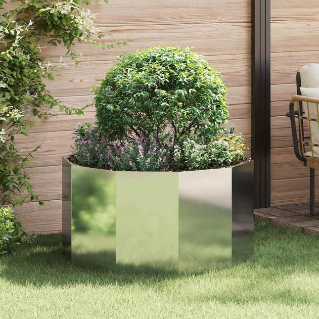Plantekasse Sølv 90 x 90 x 50 cm Galvaniseret stål