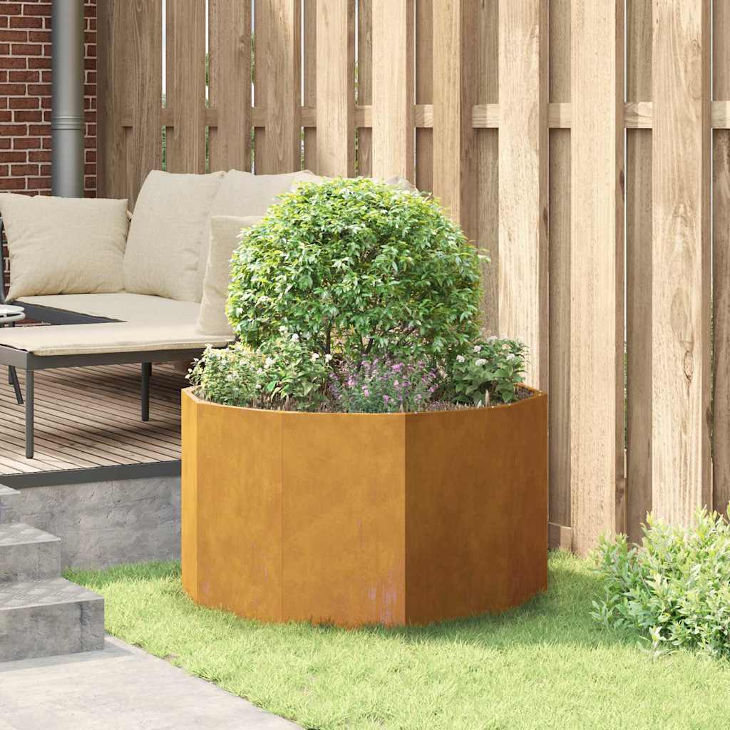 Plantekasse Rusten 90 x 90 x 50 cm Cortenstål