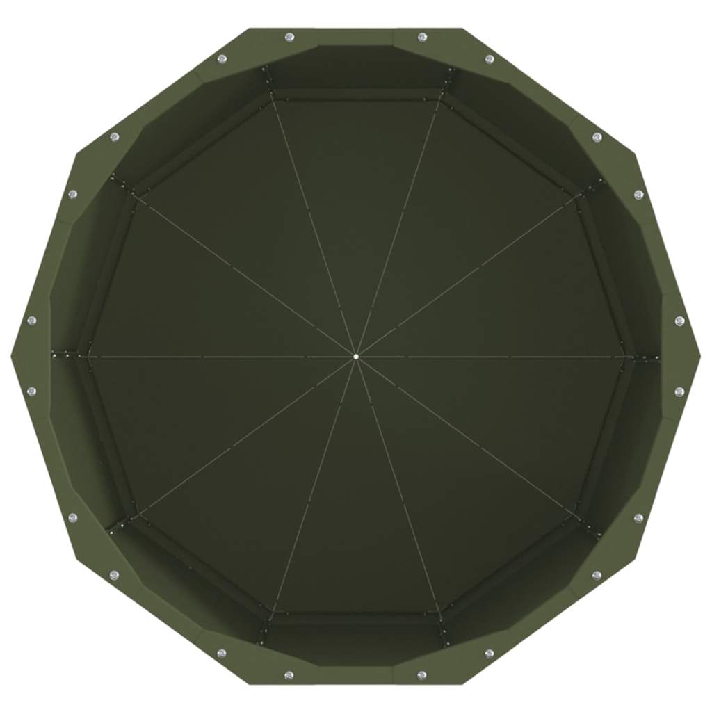 Plantekasse Oliven grøn 60 x 60 x 50 cm Stål