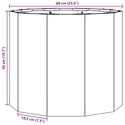 Plantekasse Sølv 60 x 60 x 50 cm Rustfrit stål