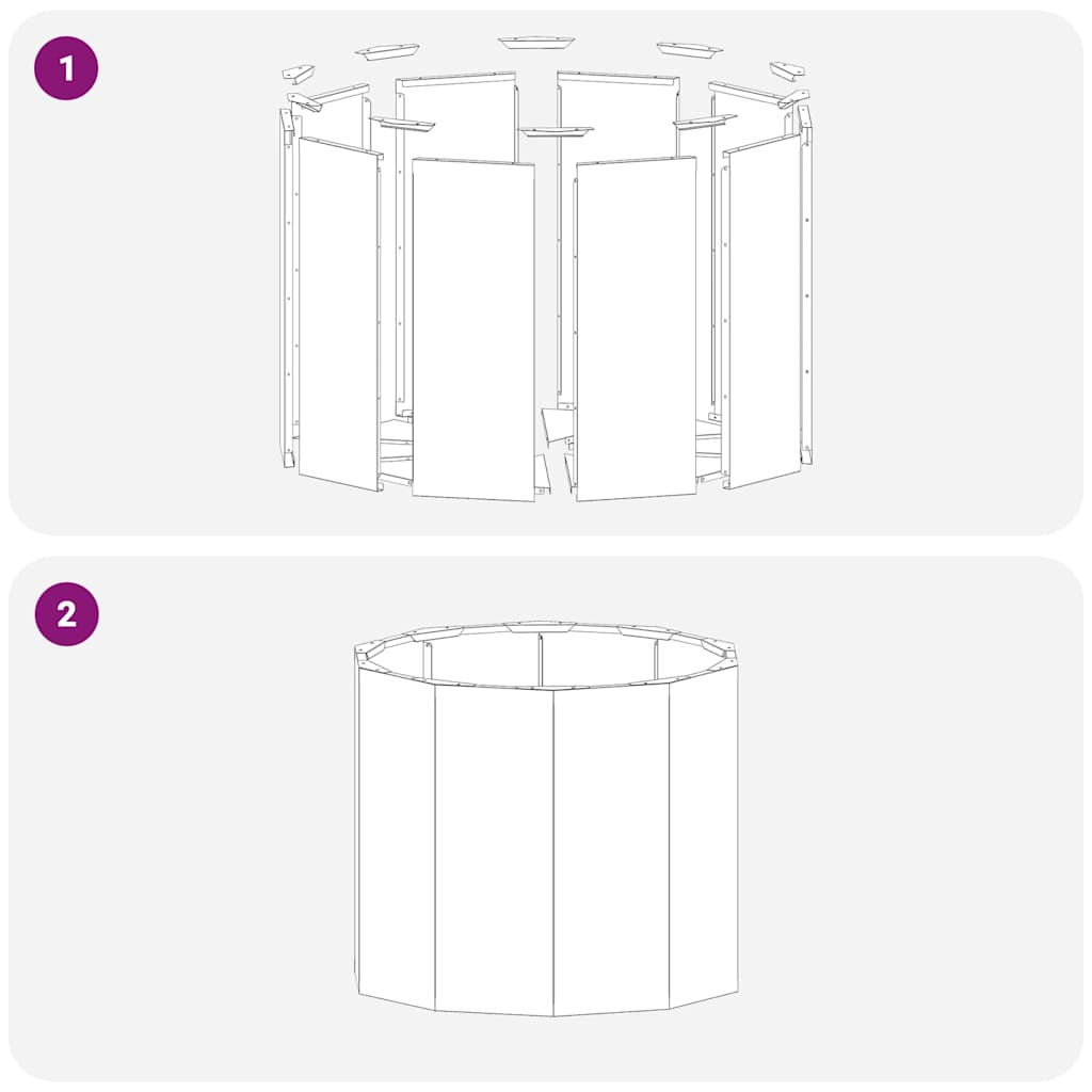 Plantekasse Rusten 60 x 60 x 50 cm Cortenstål