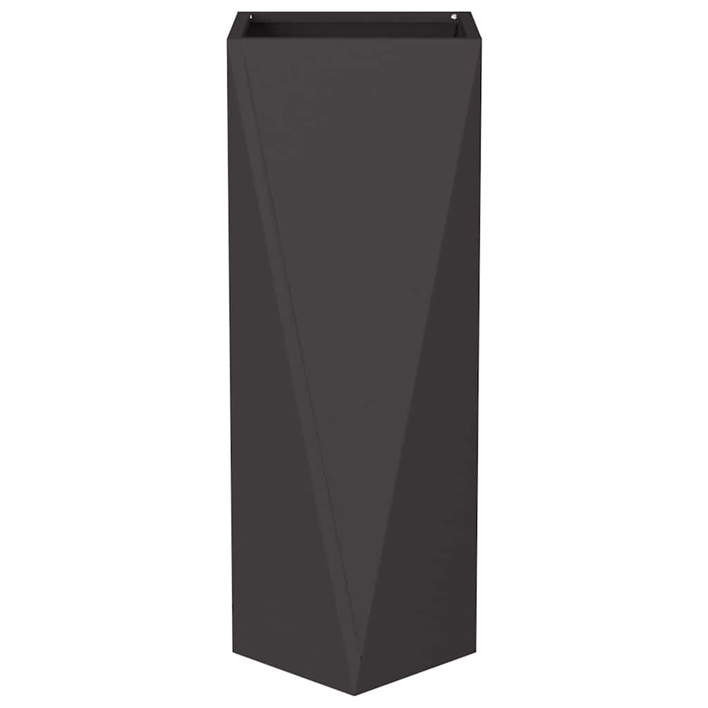 Plantekasse 2 pcs Sort 30 x 30 x 75 cm Stål