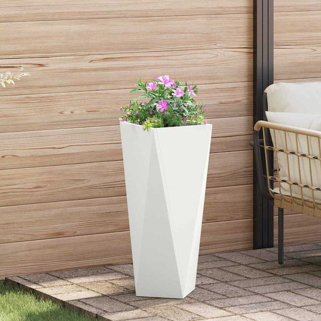 Plantekasse Hvid 30 x 30 x 75 cm Stål
