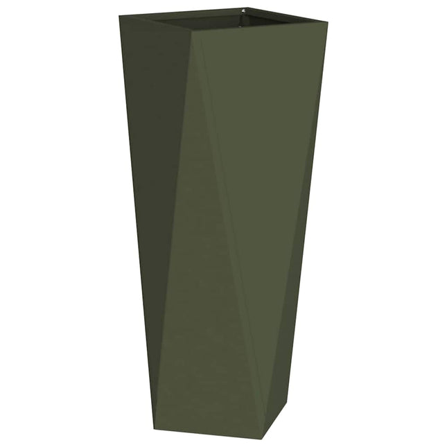 Plantekasse Oliven grøn 30 x 30 x 75 cm Stål