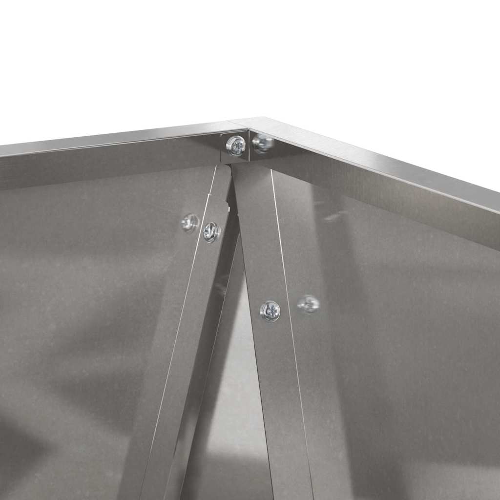 Plantekasse 2 pcs Sølv 30 x 30 x 75 cm Rustfrit stål