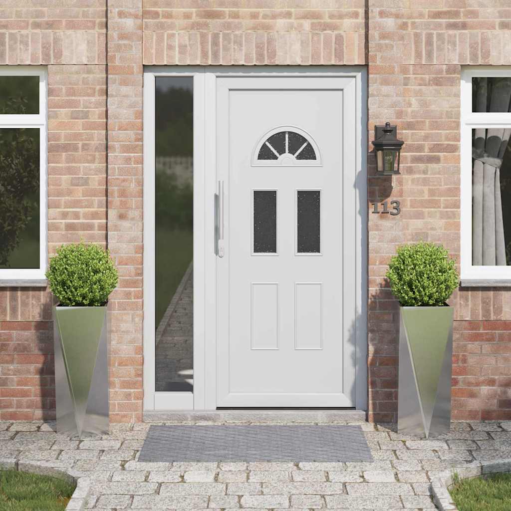 Plantekasse 2 pcs Sølv 30 x 30 x 75 cm Rustfrit stål