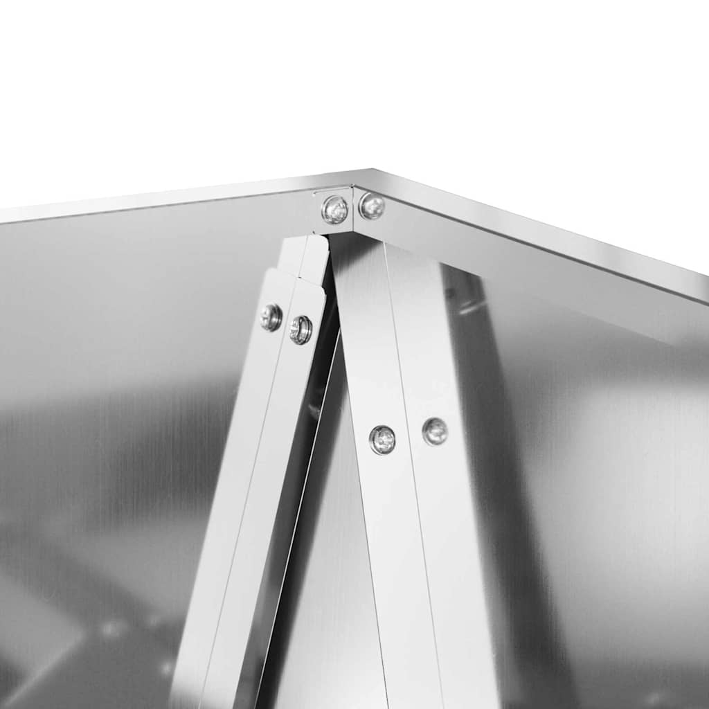 Plantekasse Sølv 30 x 30 x 75 cm Galvaniseret stål