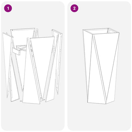 Plantekasse Rusten 30 x 30 x 75 cm Cortenstål
