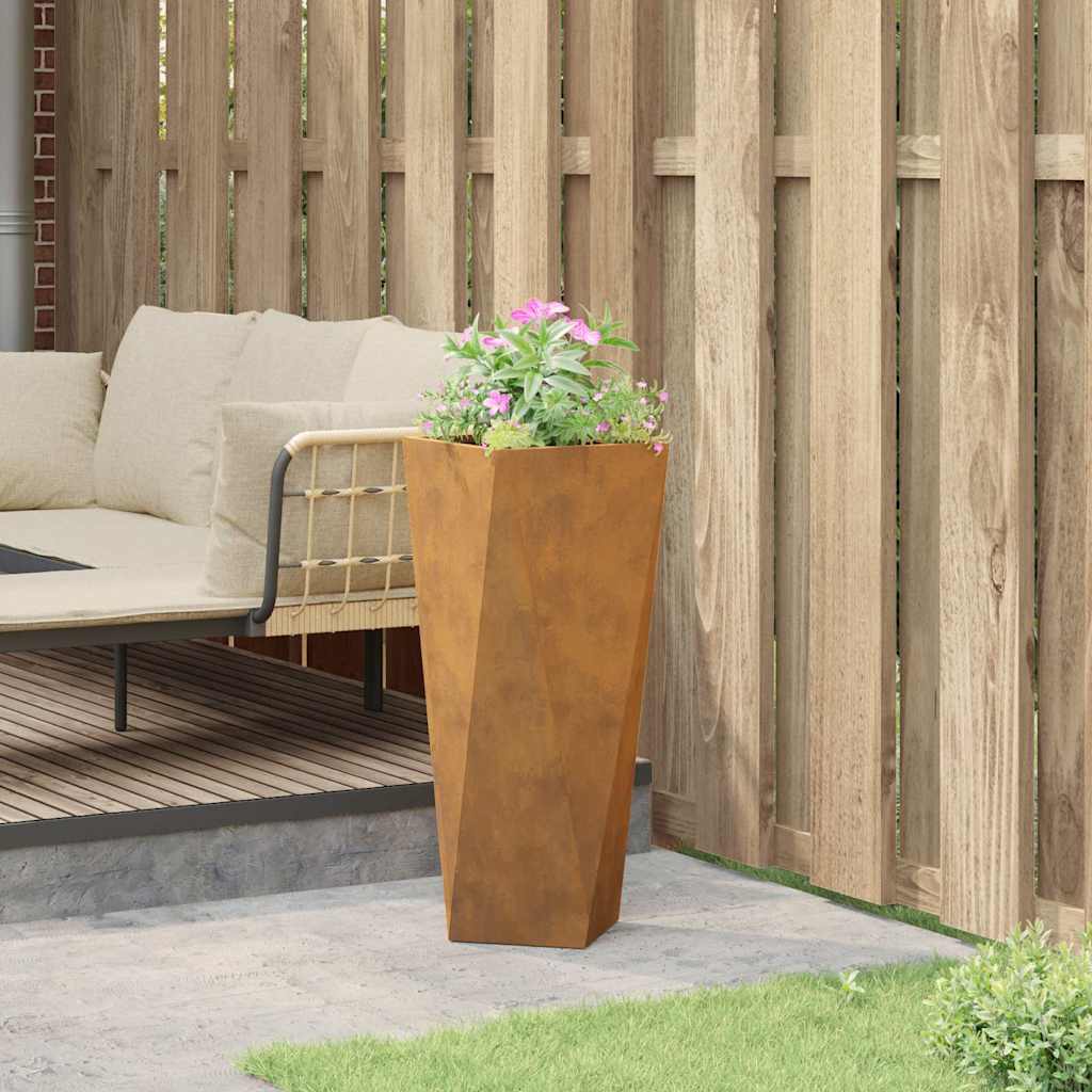 Plantekasse Rusten 30 x 30 x 75 cm Cortenstål