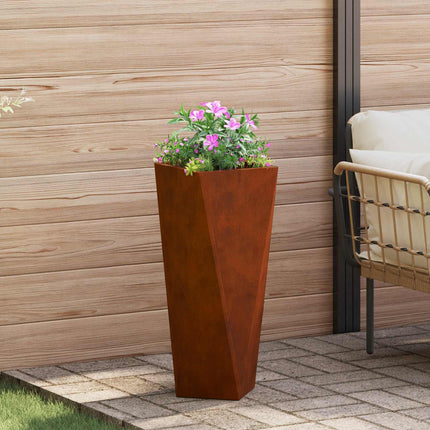Plantekasse Rusten 30 x 30 x 75 cm Cortenstål