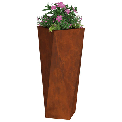 Plantekasse Rusten 30 x 30 x 75 cm Cortenstål