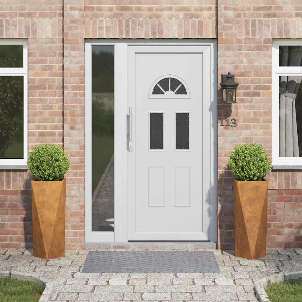 Plantekasse 2 pcs Rusten 30 x 30 x 75 cm Cortenstål