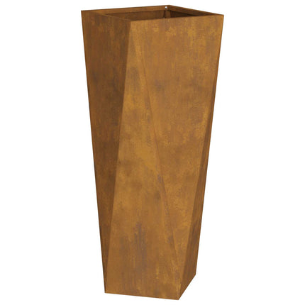Plantekasse 2 stk. Rusten 30 x 30 x 75 cm Cortenstål