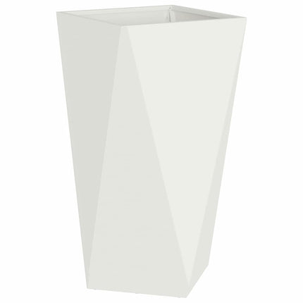 Plantekasse 2 stk. Hvid 40 x 40 x 75 cm Stål
