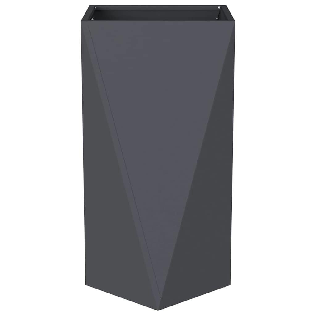 Plantekasse 2 pcs Antracit 40 x 40 x 75 cm Stål