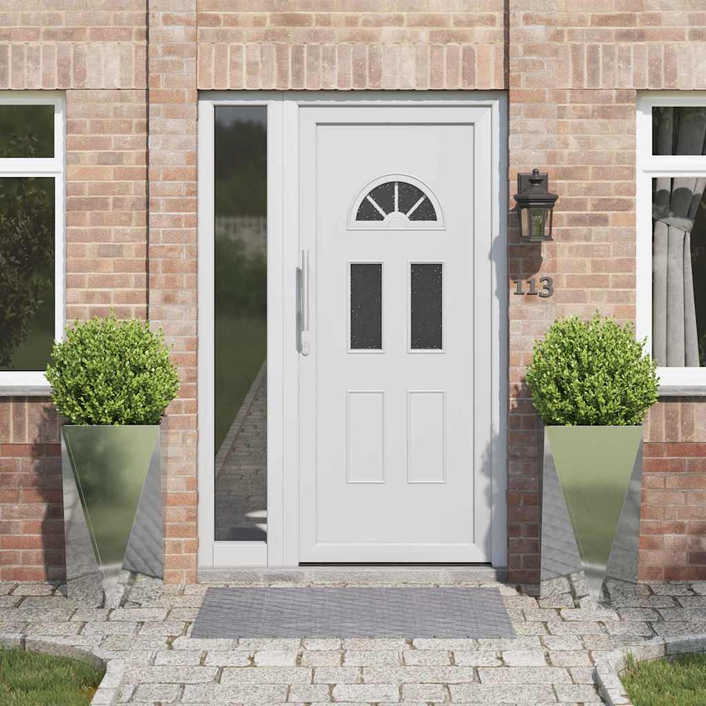 Plantekasse 2 pcs Sølv 40 x 40 x 75 cm Galvaniseret stål