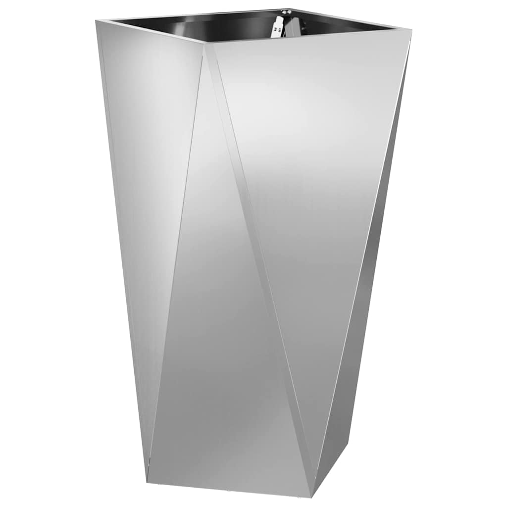 Plantekasse 2 pcs Sølv 40 x 40 x 75 cm Galvaniseret stål