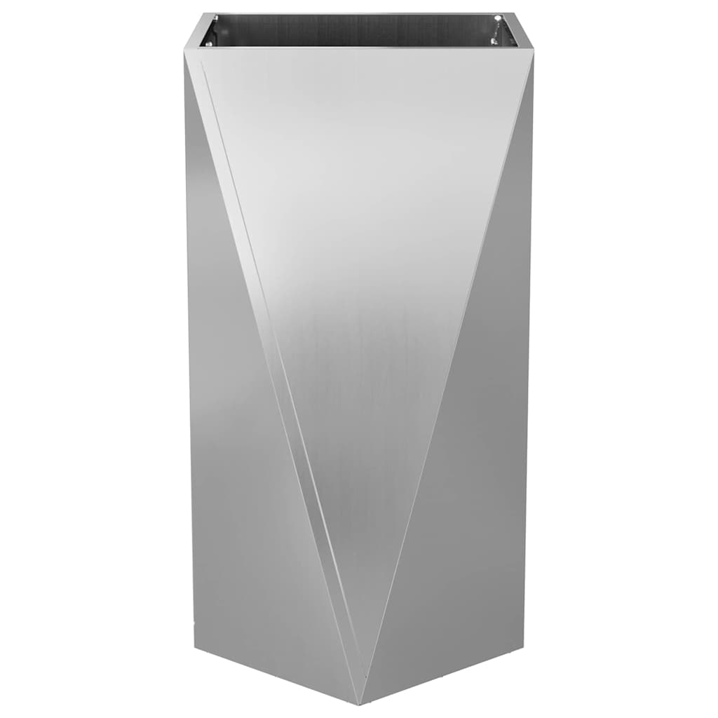 Plantekasse 2 pcs Sølv 40 x 40 x 75 cm Galvaniseret stål