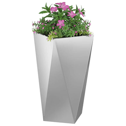 Plantekasse 2 stk. Sølv 40 x 40 x 75 cm Galvaniseret stål
