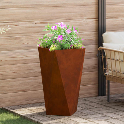Plantekasse Rusten 40 x 40 x 75 cm Cortenstål