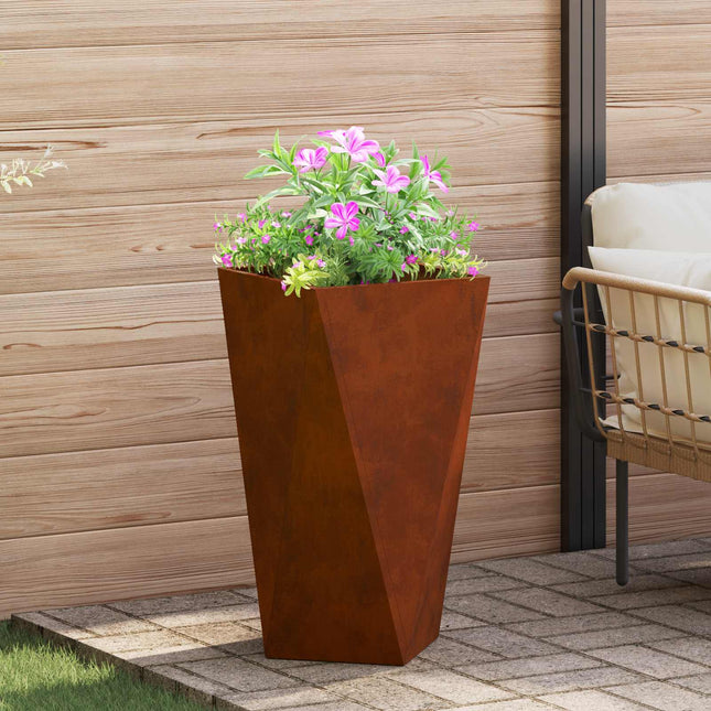 Plantekasse Rusten 40 x 40 x 75 cm Cortenstål