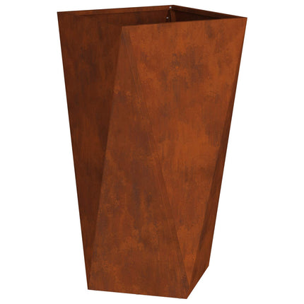 Plantekasse 2 stk. Rusten 40 x 40 x 75 cm Cortenstål