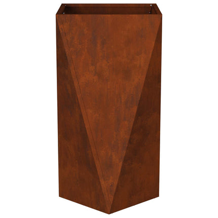 Plantekasse 2 stk. Rusten 40 x 40 x 75 cm Cortenstål