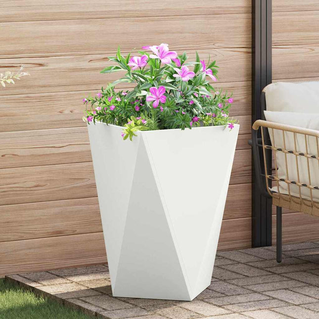 Plantekasse Hvid 50 x 50 x 75 cm Stål