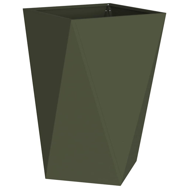 Plantekasse Oliven grøn 50 x 50 x 75 cm Stål