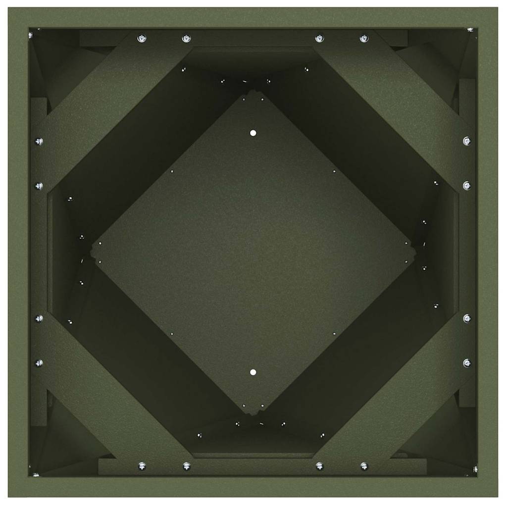 Plantekasse Oliven grøn 50 x 50 x 75 cm Stål