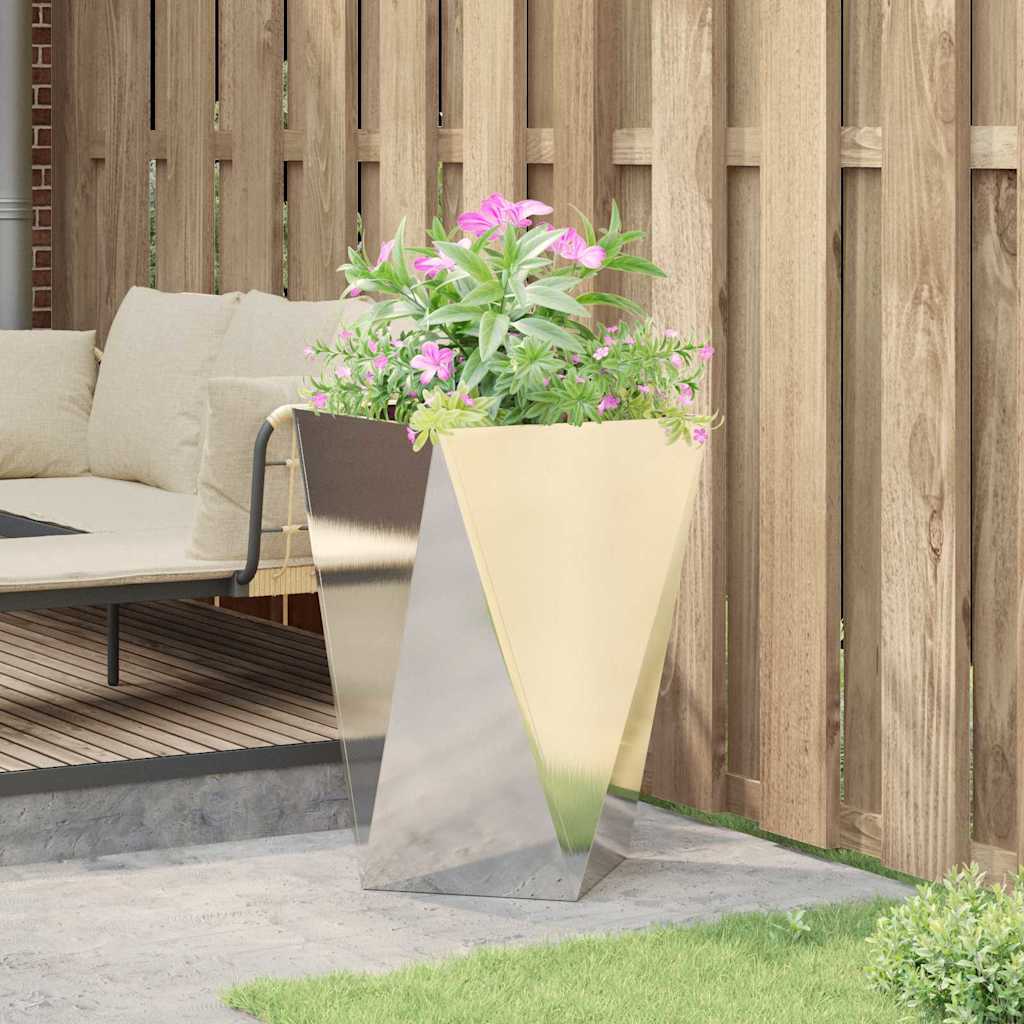 Plantekasse Sølv 50 x 50 x 75 cm Rustfrit stål