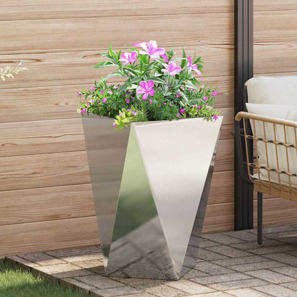 Plantekasse 2 pcs Sølv 50 x 50 x 75 cm Rustfrit stål