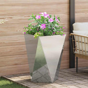 Plantekasse Sølv 50 x 50 x 75 cm Galvaniseret stål