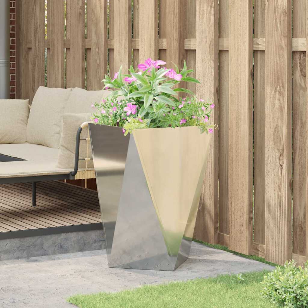 Plantekasse Sølv 50 x 50 x 75 cm Galvaniseret stål