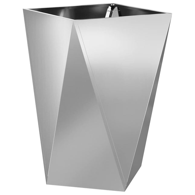 Plantekasse Sølv 50 x 50 x 75 cm Galvaniseret stål