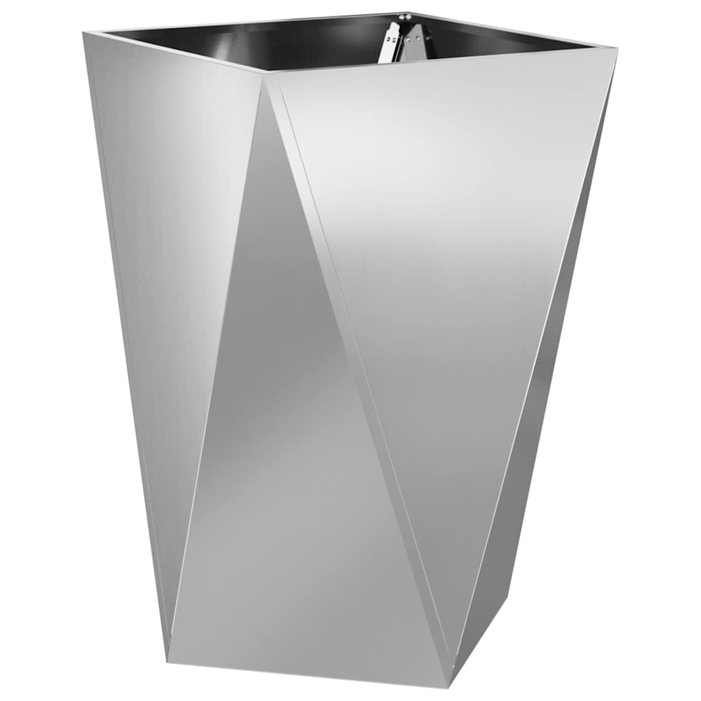 Plantekasse Sølv 50 x 50 x 75 cm Galvaniseret stål