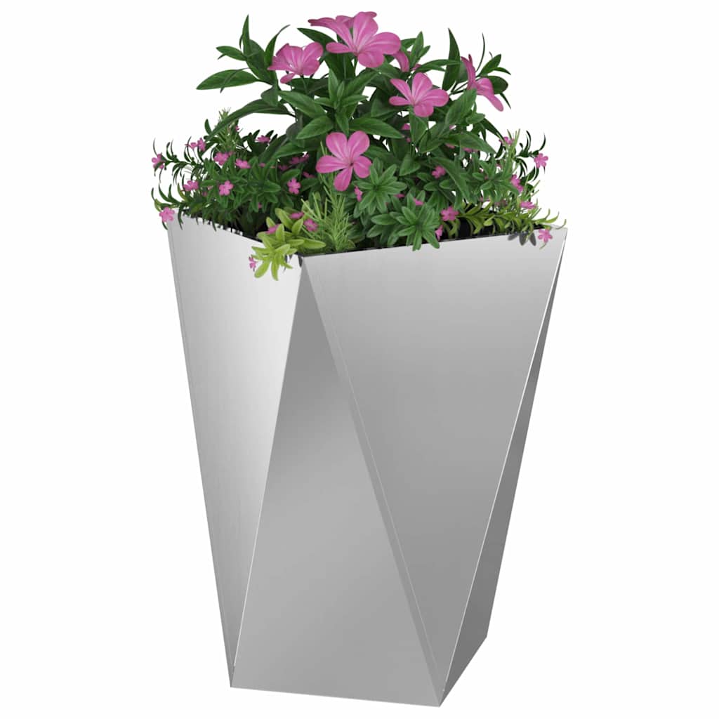 Plantekasse Sølv 50 x 50 x 75 cm Galvaniseret stål