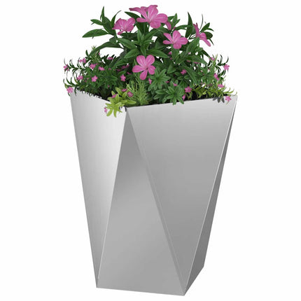 Plantekasse 2 stk. Sølv 50 x 50 x 75 cm Galvaniseret stål