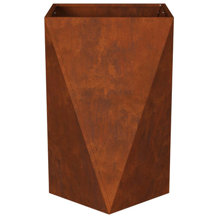 Plantekasse 2 stk. Rusten 50 x 50 x 75 cm Cortenstål