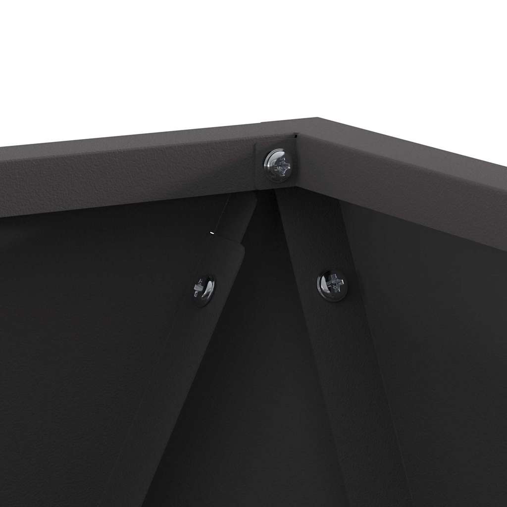 Plantekasse 2 pcs Sort 30 x 30 x 30 cm Stål