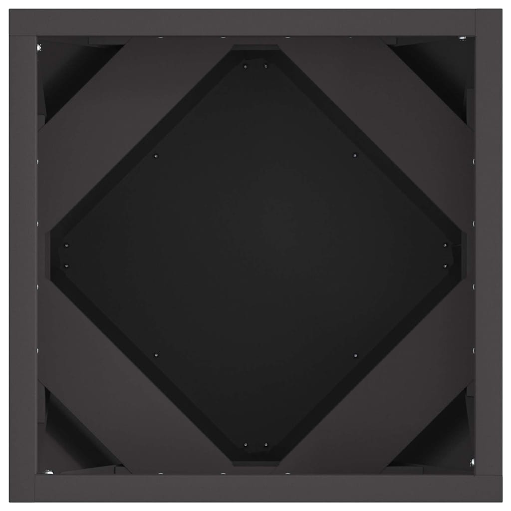 Plantekasse 2 pcs Sort 30 x 30 x 30 cm Stål