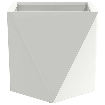 Plantekasse 2 pcs Hvid 30 x 30 x 30 cm Stål
