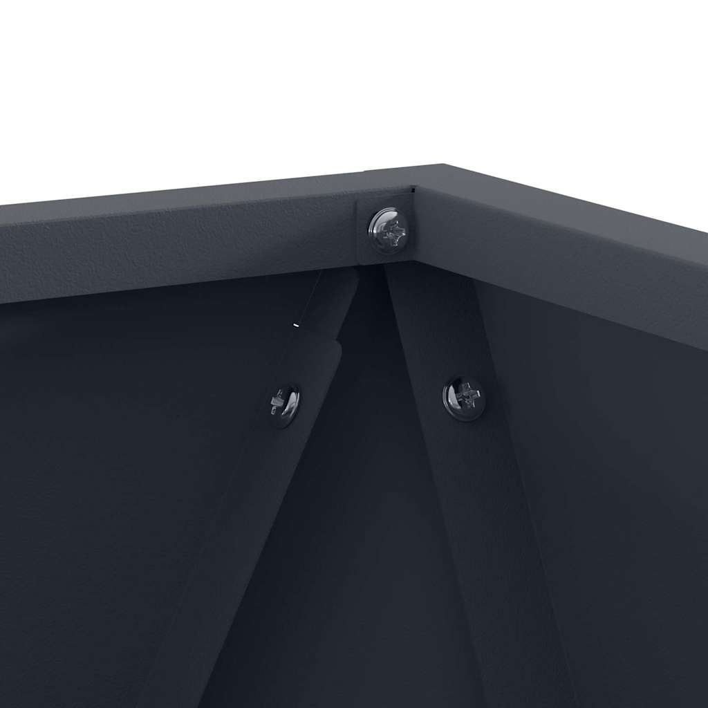 Plantekasse 2 pcs Antracit 30 x 30 x 30 cm Stål